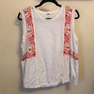 Free People embroidered tank top